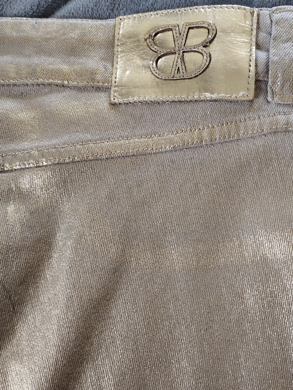 Basler Gold Coated Metallic Women’s Straight Leg Jeans 16 - Picture 14 of 16